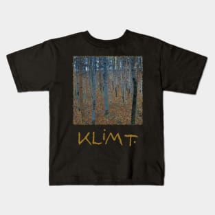 Beech Forest by Gustav Klimt Kids T-Shirt